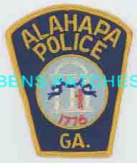 GEORGIA,ALAHAPA POLICE 1 ERROR PATCH SHOULD BE ALAPAHA